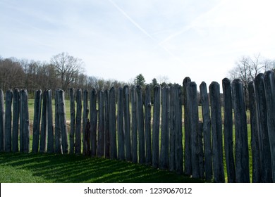 A Wooden Wall At Fort Necessity