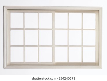 Wooden Window Isolated On White