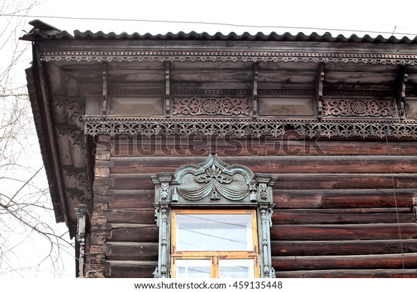 Wooden Windows Lacy Architecture Old Houses Stock Photo Edit Now