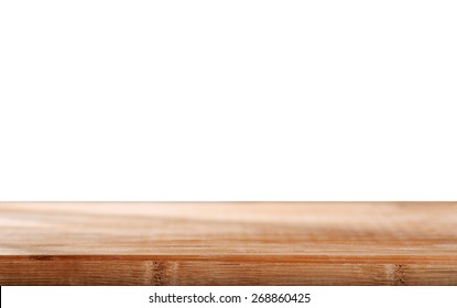 Wooden Worktop With Isolated Background