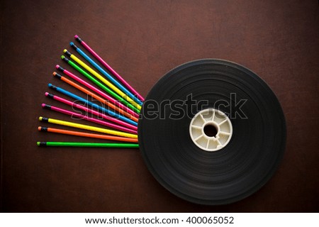 Similar – wooden reel with red wool thread