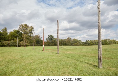 Woodhenge In Cahokia, Illinois, Was Created By The Mississippian Culture As An Ancient Method To Mark Solstices And Equinoxes.