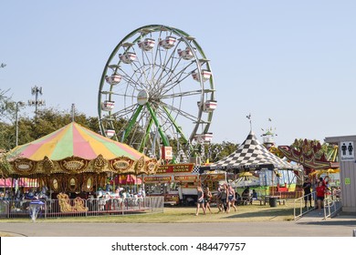 Woodland, California, USA,  20 August 2016. The Yolo County Fair, the largest and oldest free gate fair in California,  happens every August in this rural town.