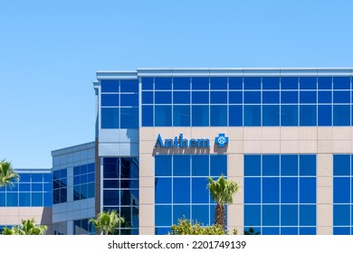 Woodland Hills, California, USA - July 7, 2022: Anthem Blue Cross And Blue Shield Office Building In Woodland Hills, California, USA. Anthem Is A Health Insurance Plan Provider. 