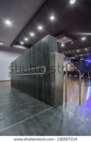 Image, Stock Photo Stairs with ramp to a former main entrance