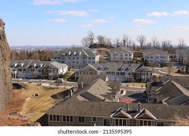 Woodland Park, New Jersey, USA - February 26, 2022: View Of The Four Seasons Great Notch Condominium Complex