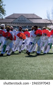 The Woodlands, Texas - April 24, 2021: Many Came Out For World Tai Chi Day To Celebrate The Ancient Martial Art And To Get Some Fresh Air During The Covid Pandemic.