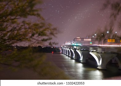 Woodrow Wilson Bridge At Night