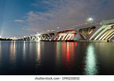 The Woodrow Wilson Bridge At Night.