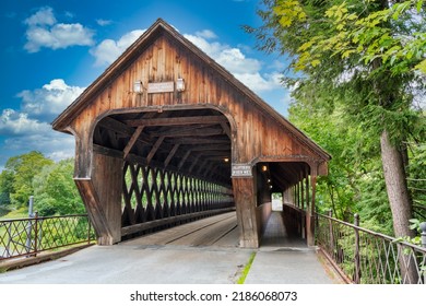 Woodstock Covered Bridge In Vermont