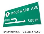 Woodward Avenue M1 Street Sign