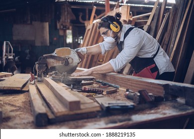 Woodworking carpenter furniture hand cuting.Man factory industry manufacturer, working workshop, maker construction. Skills artisan workshop factory. - Powered by Shutterstock