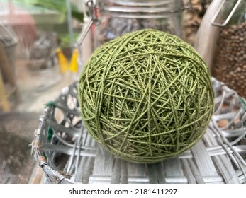 Wool Ball Of Cannabis Hemp Fibers