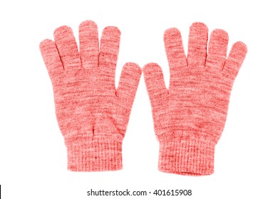 Wool Gloves Isolated On White