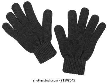 Wool Gloves On White Background Stock Photo 91599545 | Shutterstock