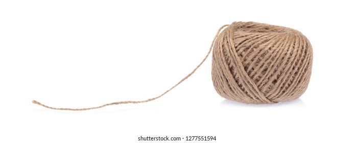 Wool Yarn Isolated On A White Background.