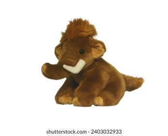 Woolly Mammoth cute stuffed toy, ice age mammal.