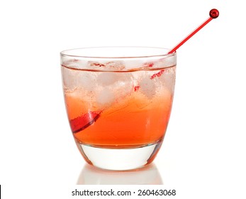 Woo-woo cocktail made from 2 pt vodka,1 pt Bols Peach,cranberry juice