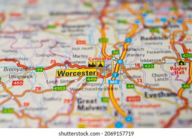 The Worcester on a map