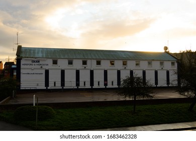 Worcester, United Kingdom - March 15 2020:  The Studio Of BBC Hereford And Worcester Radio On Hylton Road