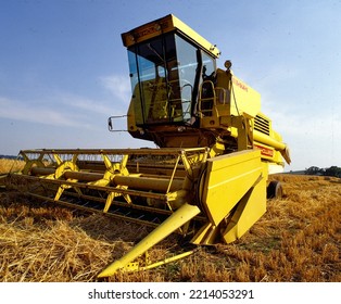 Worcestershire, UK - 09.10.1984:Combine Harvester. New Holland 8070