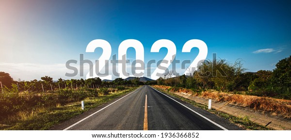 Word 2022 Behind Tree Empty Asphalt Stock Photo (Edit Now) 1936366852