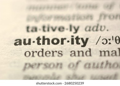 word AUTHORITY in the dictionary