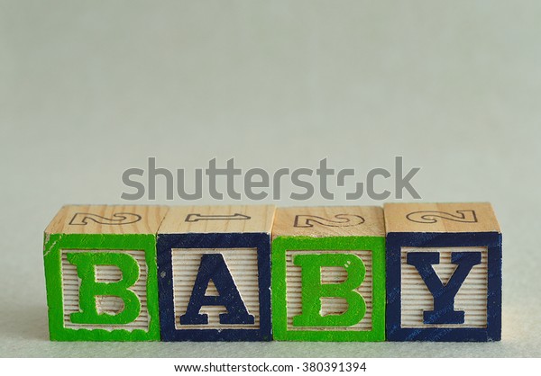 Word Baby Spelled Colorful Alphabet Blocks Stock Photo (Edit Now) 380391394