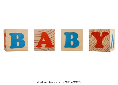 Word Baby Written Alphabet Wooden Blocks Stock Photo 284760923 ...