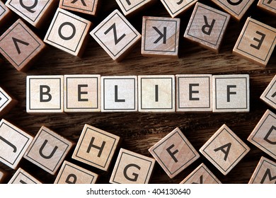 Word Belief On Building Blocks Concept Stock Photo 404130640 | Shutterstock