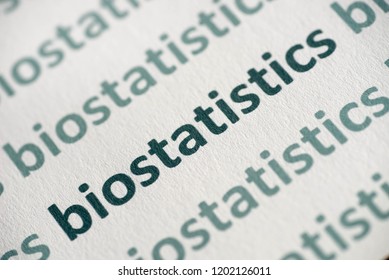 Word Biostatistics  Printed On White Paper Macro