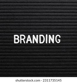 The word branding on black letter board - Shutterstock ID 2311735145