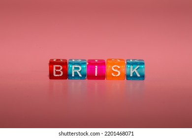 the word "brisk" made up of cubes	
 - Shutterstock ID 2201468071