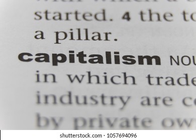 The Word Capitalism Close Up