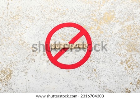 Word CENSORED with prohibition sign on grunge background