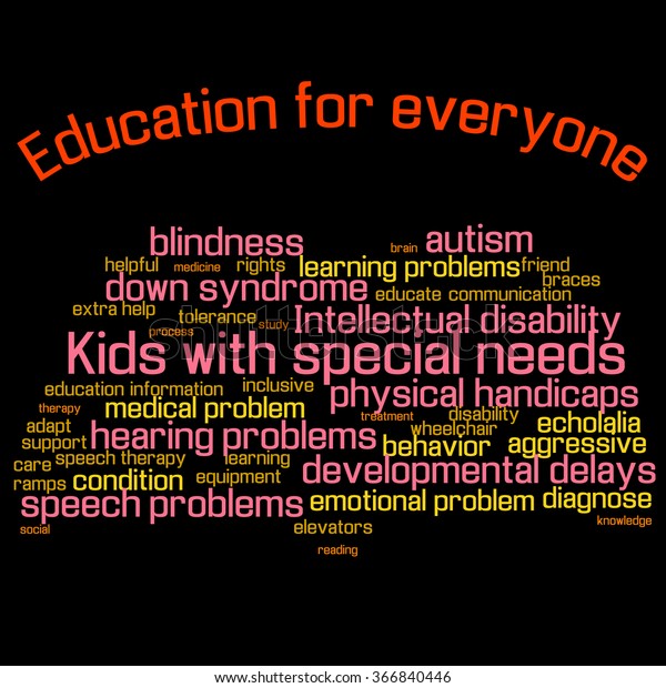 Word Cloud Collage Children Special Needs Stock Photo Edit Now