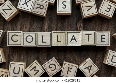 the word of COLLATE on building blocks concept - Shutterstock ID 412029211