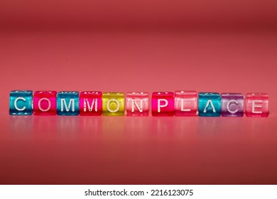 the word "commonplace" made up of cubes	
 - Shutterstock ID 2216123075