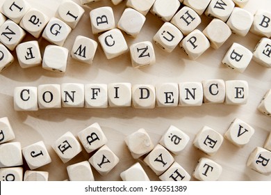 The Word Confidence On Blocks Building