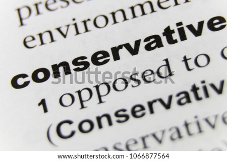 The Word Conservative Close Up