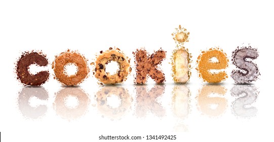 Word Cookies Made Different Cookie Letter Stock Photo 1341492425 ...