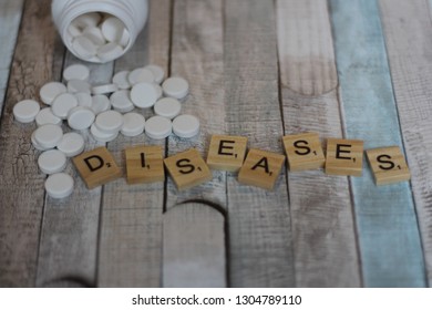 Word Diseases Written Scrabble Letters Spilled Stock Photo 1304789110 ...