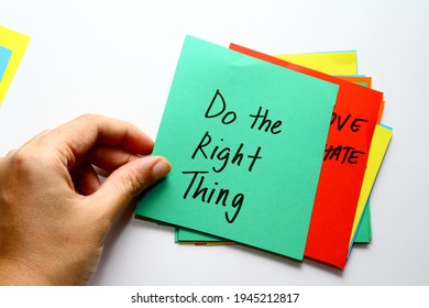 Word Do The Right Thing On Color Paper