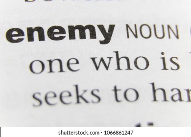 The Word Enemy Close Up