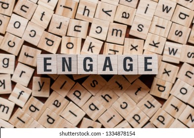 the word of ENGAGE on building blocks concept