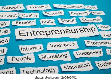 Word Entrepreneurship On Piece Of Paper Salient Among Other Related Keywords