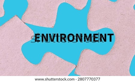The word environment in the gap of the puzzle