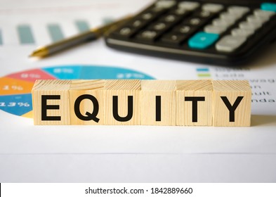 Word EQUITY made with wood building blocks. High quality photo - Shutterstock ID 1842889660