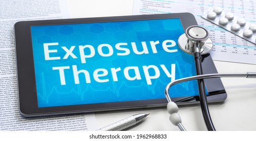 The Word Exposure Therapy On The Display Of A Tablet