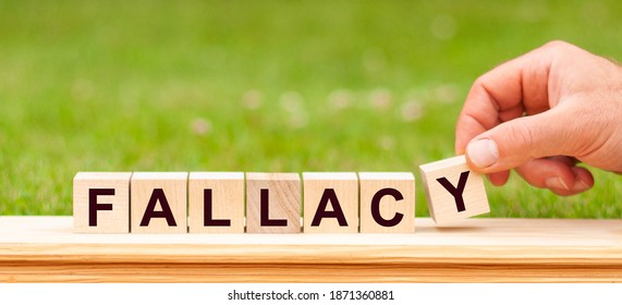 Word Fallacy Written Wooden Blocks Man Stock Photo 1871360881 ...